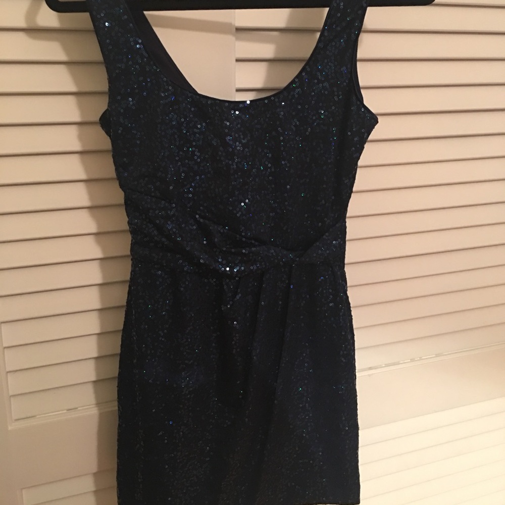 Dark Blue Sequin Dress